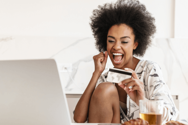 Woman receives benefits of credit cards